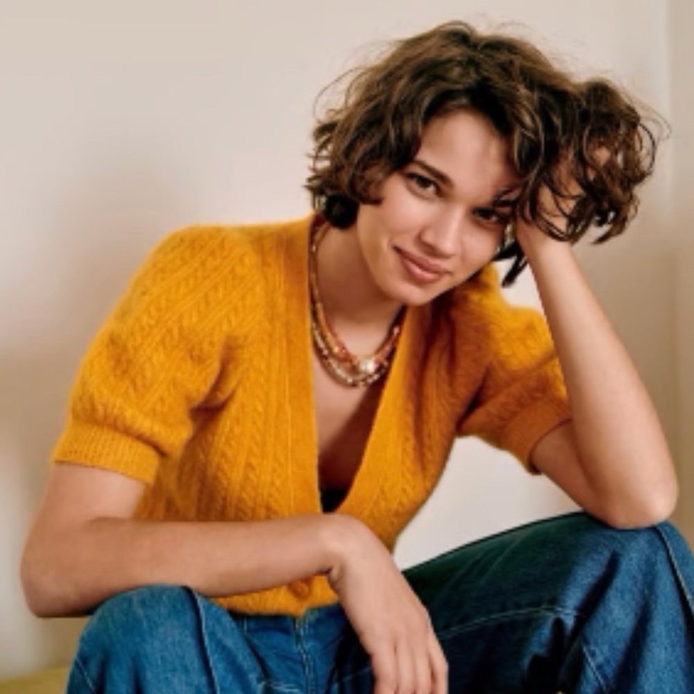 Sezane Perrine Jumper Sunflower - Size S